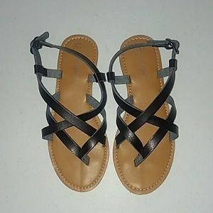 Black strappy sandals